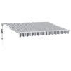 Copertina retractabila antracit/alb, 3,5x2,5 m, textil/aluminiu