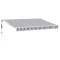Copertina retractabila antracit/alb, 3,5x2,5 m, textil/aluminiu