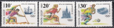 URSS 1991 - Jocurile Olimpice-Barcelona 1992, Serie + Set de 3 MC, 8 poze, MNH foto