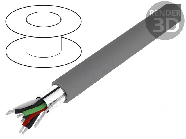 Cablu Alpha Essential C&amp;C Ecranat 3x2x24AWG PVC