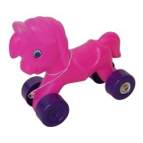 Jucarie de tras, pentru copii, ponei Roz, din plastic,ATS, 23 x 12 x 22 cm