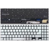 Tastatura Laptop, Asus, VivoBook S15 S5506W, S5506WA, iluminata, argintie, layout US