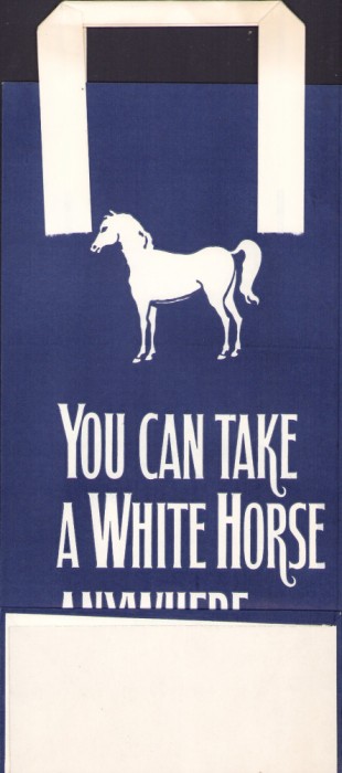 HST Pungă veche reclamă whisky White Horse