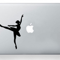 Dancing Ballerina Silhouette Macbook Laptop Sticker
