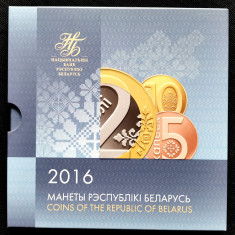 BELARUS - Set de monetarie 2016 - 1-2-5-10-20-50 copeici UNC + 1-2 Ruble Proof