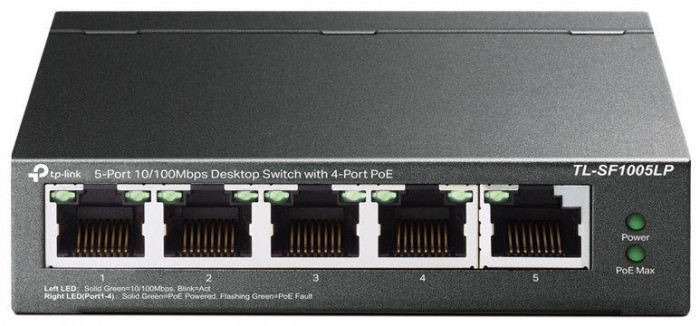 Tl 5-port 10/100mbps desktop switch 4poe