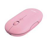 Cumpara ieftin Mouse Puck Trust, 800-1600 dpi, 3 butoane, Wireless, Roz