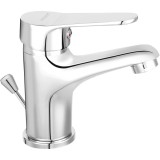 Baterie stativa lavoar Ferro Isso, monocomanda, cu ventil, cartus ceramic, aerator, racorduri flexibile, Crom