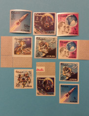 AJMAN 1966 COSMOS - SERIE COMPLETA NESTAMPILATA MNH foto