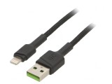 Cablu USB 2.0 Apple Lightning 1,2m Negru, Green Cell