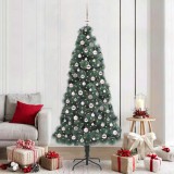vidaXL Pom de Crăciun artificial cu lumini și set de mingi 210 cm 3396180