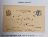 Romania 1876 - Carte postala circulata BOTOSANI-NEAMT