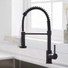 Baterie Bucatarie cu Dus Extractibil, Inox si Alama Negru, YD/102 ModernLight Concept, Korman Technik