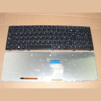 Tastatura laptop noua LENOVO Y580 Gray Frame Black (Backlit,WIN8) UK foto