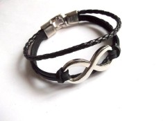 Bratara piele si&nbsp; semn infinit, bratara piele ecologica 37146