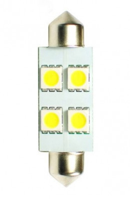 Set 2 Buc Bec Led M-Tech C5W 12V SV8,5-8 Alb LB072W foto