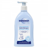 Cumpara ieftin Sampon si spumant de baie, +0 luni, 500 ml, Sanosan