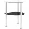 vidaXL Masă laterală 2 niveluri transparent/negru 38x38x50 cm sticlă 322786