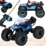 Cumpara ieftin Masina Off-Road 4x4 RC, Anvelope Mari, Amortizoare, LED, Control 2.4 GHz, Baterie Reincarcabila, Telecomanda, Jucarie Copii 3+, Multicolor