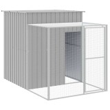 Cumpara ieftin Cotet pui cu incinta gri deschis 165x251x181 cm otel galvanizat
