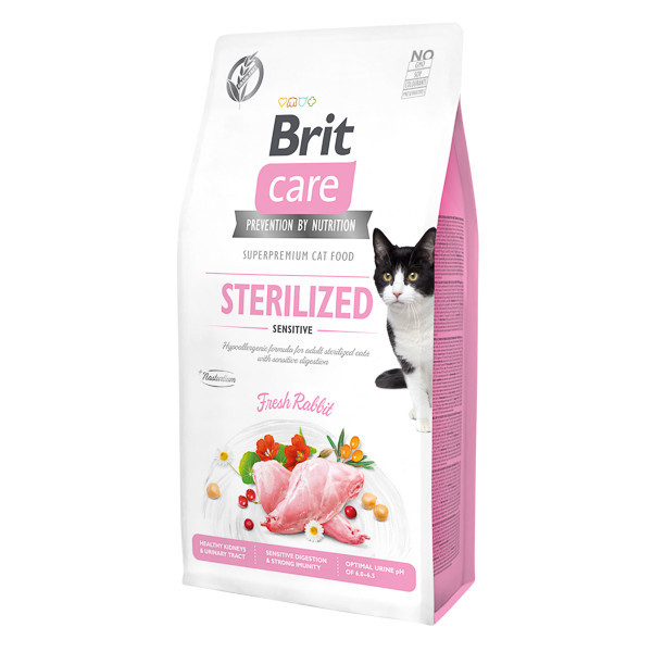 Hrana uscata pentru pisici Brit Care GF, Sterilized Sensitive