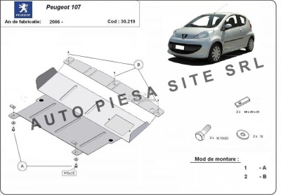 Scut metalic motor Peugeot 107 fabricat incepand cu 2006 APS-30,219 foto