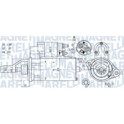 Electromotor Audi A4 B5 (8d2), A4 B5 Avant (8d5), A4 B6 (8e2), A4 B6 Avant (8e5), A4 B6 Convertible (8h7), A4 B7 (8ec), A4 B7 Avant (8ed), A6 C5 (4b2 foto