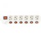 Cablu prelungitor, 6 prize, protectie copii, intrerupator individual, alb, Home
