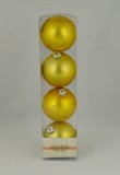 Set 4 globuri 70mm auriu decor Ramuri si Frunze, ARBLOOM