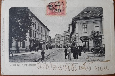Carte postala, Sibiu 1903 foto