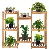 Stand de flori din lemn cu 8 etajere suport GA198, 85x70cm Household NewTrend