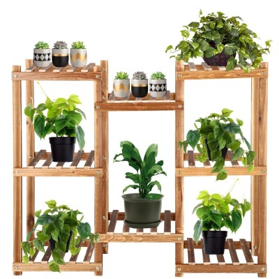 Stand de flori din lemn cu 8 etajere suport GA198, 85x70cm Household NewTrend foto