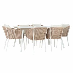 Set de Masă cu Scaune DKD Home Decor Bej 78 cm 163 x 95 x 6 cm