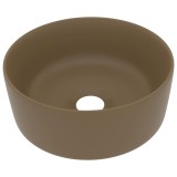 Cumpara ieftin Chiuveta baie lux, crem mat, 40x15 cm, ceramica, rotund
