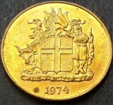 Cumpara ieftin Moneda 1 KRONA / COROANA - ISLANDA, anul 1974 *cod 1949 A = frumoasa, Europa