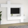 VidaXL Set comodă TV, 9 piese, alb, lemn prelucrat 3114654