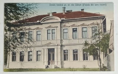 SCOALA ROMANEASCA GRECO ORTODOXA DIN SALISTE , FATADA SPRE RASARIT , INCEPUTUL SEC , XX foto