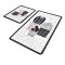 Set 2 Covorase baie Three Cactus, 60 x 100 cm, 50 x 60 cm, Antiderapant, Alb/Negru
