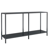Cumpara ieftin Masa consola, negru, 140x35x75,5 cm, sticla securizata