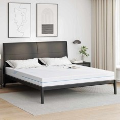vidaXL Saltea Alb 200 x 200 cm Spumă 4106297