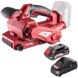 Raider RDP-SBS20 + RDP-R20 - Slefuitor cu banda 75x457 mm + Set 1 acumulator si incarcator Li-Ion 20 V 2 Ah