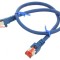 Patch cord Ethernet albastru 0,5m LSZH 27AWG