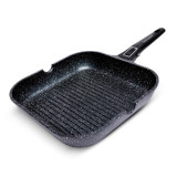 Cumpara ieftin Tigaie grill cu maner detasabil Techwood TP-28G, 28 cm, Marmura finisaj Greblon, Negru