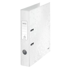 Biblioraft Leitz 180 Wow, Carton Laminat, A4, 52 Mm, Alb foto