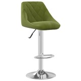 Cumpara ieftin Scaun de bar, verde deschis, catifea