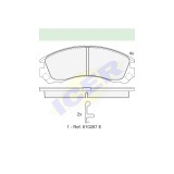 Set placute frana fata Citroen C-Crosser, 20, Mitsubishi 3000GT, Eclipse, Galant 192003, L200, 192005; L400, Lancer, Pajero II, Pajero Sport,
