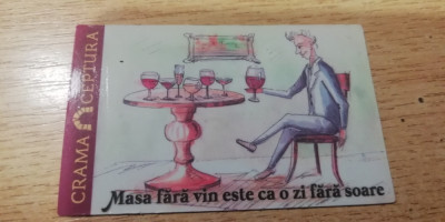 M3 C3 - Magnet frigider - Tematica reclama - vin - Crama Ceptura - Caricatura! foto