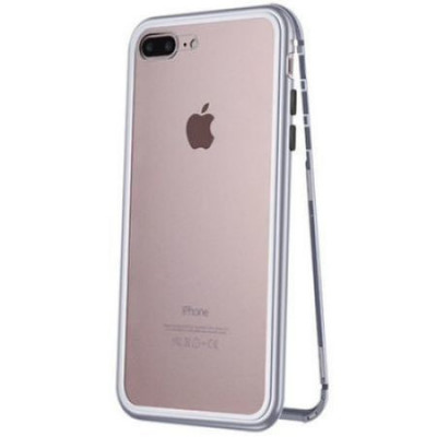 Husa Apple iPhone 7 Plus GloMax Perfect Fit Magnetica 360 grade Argintiu foto