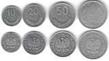 POLONIA Lot Nr 3 / 4 buc - 10 + 20 + 50 GROSZY + 1 ZLOT 1977