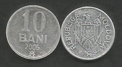 MOLDOVA 10 BANI 2005 [1] VF + , livrare in cartonas foto